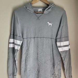 Grey PINK Hoodie Tee